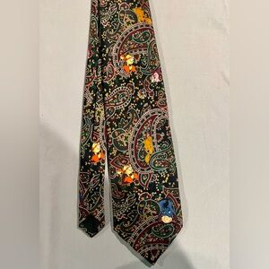 Vintage Winnie the Pooh Paisley Patterned Tie